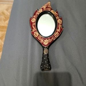 BATIK WOOD FURNITURE HAND MIRROR MAHKOTA FINISHING